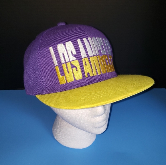 Los Angeles Lakers Impact Merchandise Snapback Hat Cap Purple Yellow White NBA - Picture 2 of 9